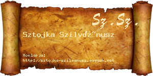 Sztojka Szilvánusz névjegykártya